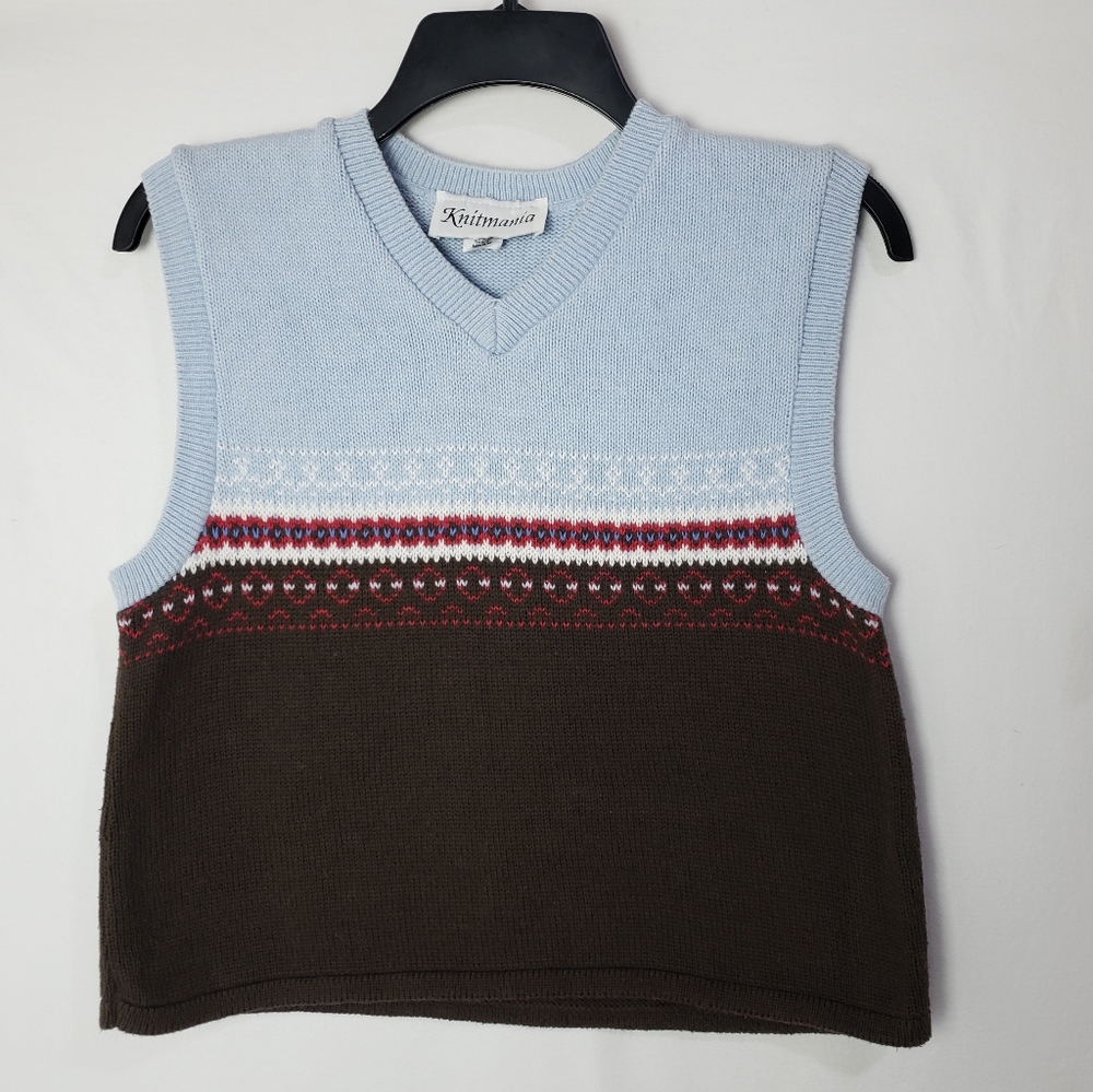 Vintage KnitMania crop Sweater Vest